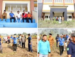 Wabup Bengkalis Bersama Forkopimcam Gotong Royong Bersihkan Stadiun Terbengkalai