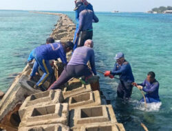 Perbaikan Breakwater di Pulau Panggang Capai 75 Persen