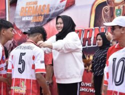Bupati Kasmarni Resmi Tutup Turnamen Sepakbola IGORNAS Cup II Piala Bergilir Bupati Bengkalis