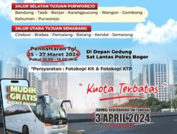 Buruan Daftar, Kapolres Bogor Adakan Program Mudik Gratis 2024
