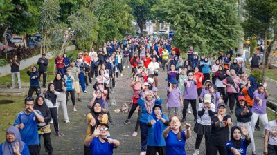 Gelorakan Hidup Sehat dan Wujudkan Program Prioritas Rico Waas, Dispora Medan Gelar Senam PKJR di Taman Gajah Mada